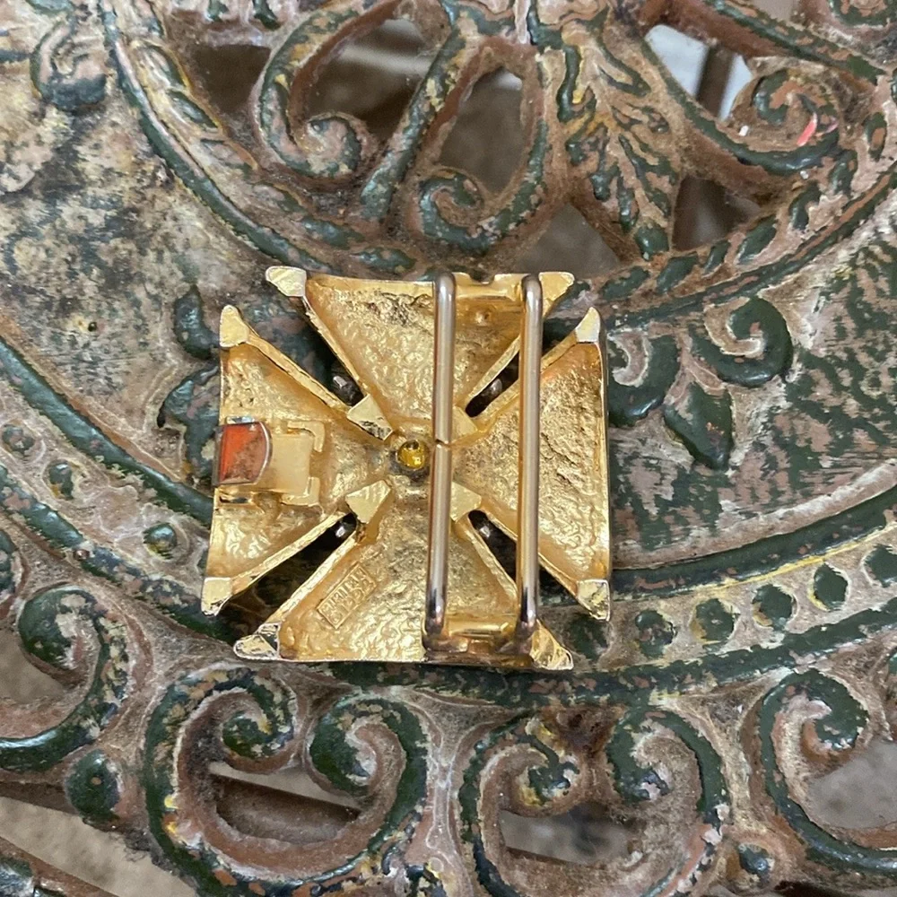 VTG 1994 Mimi di N Chunky Maltese Cross Celtic Cross Belt Buckle Gothic Goth